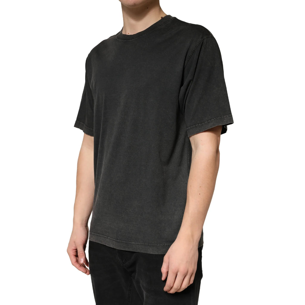 Dolce & Gabbana Black Cotton Crewneck Short Sleeve T-Shirt - Zeiniez