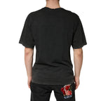 Dolce & Gabbana Black Cotton Crewneck Short Sleeve T-Shirt - Zeiniez