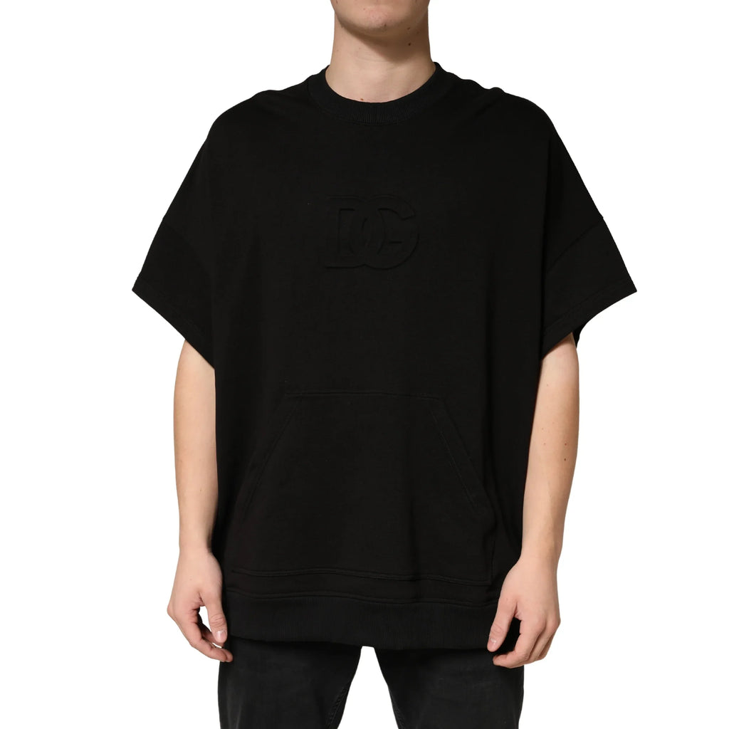Dolce & Gabbana Black Cotton Crewneck Short Sleeve T-Shirt - Zeiniez