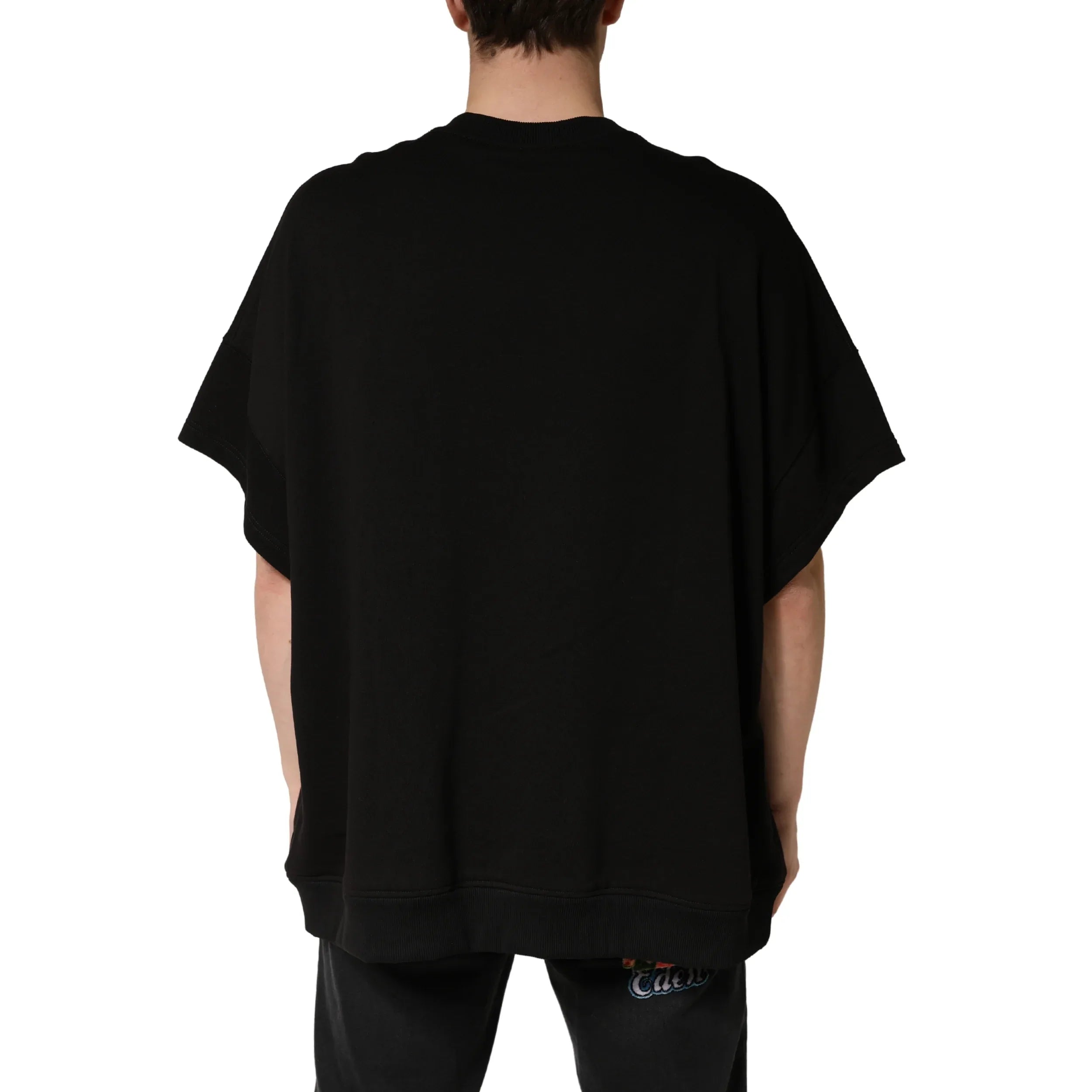 Dolce & Gabbana Black Cotton Crewneck Short Sleeve T-Shirt - Zeiniez