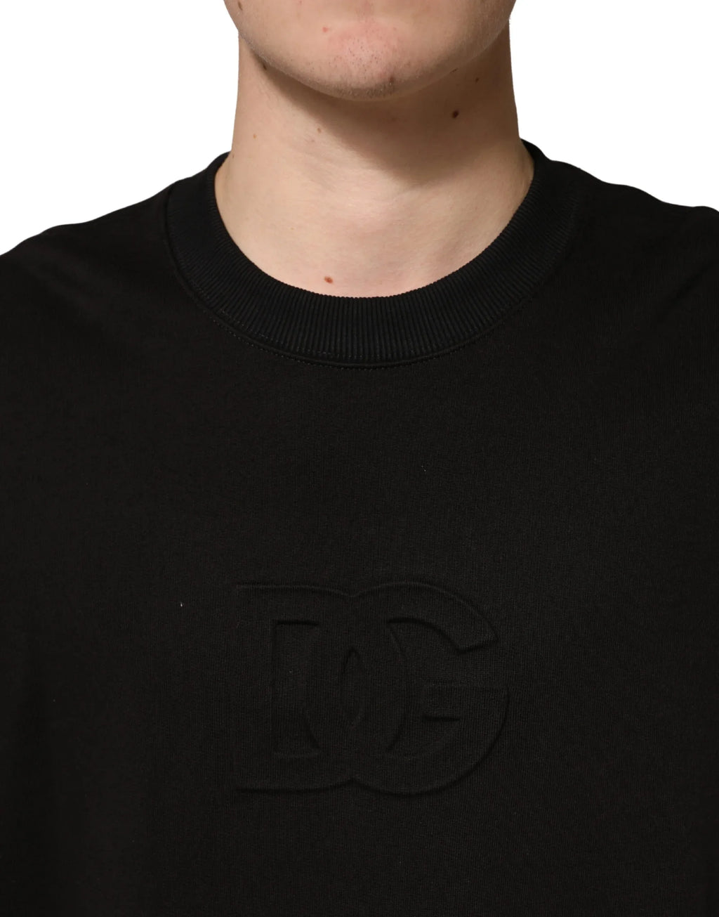 Dolce & Gabbana Black Cotton Crewneck Short Sleeve T-Shirt - Zeiniez