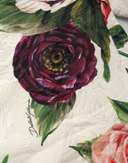 Dolce & Gabbana Multicolor Rose Floral Cropped Trousers Pants - Zeiniez