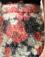 Dolce & Gabbana Multicolor Floral Textured Faux Fur Pencil Skirt - Zeiniez