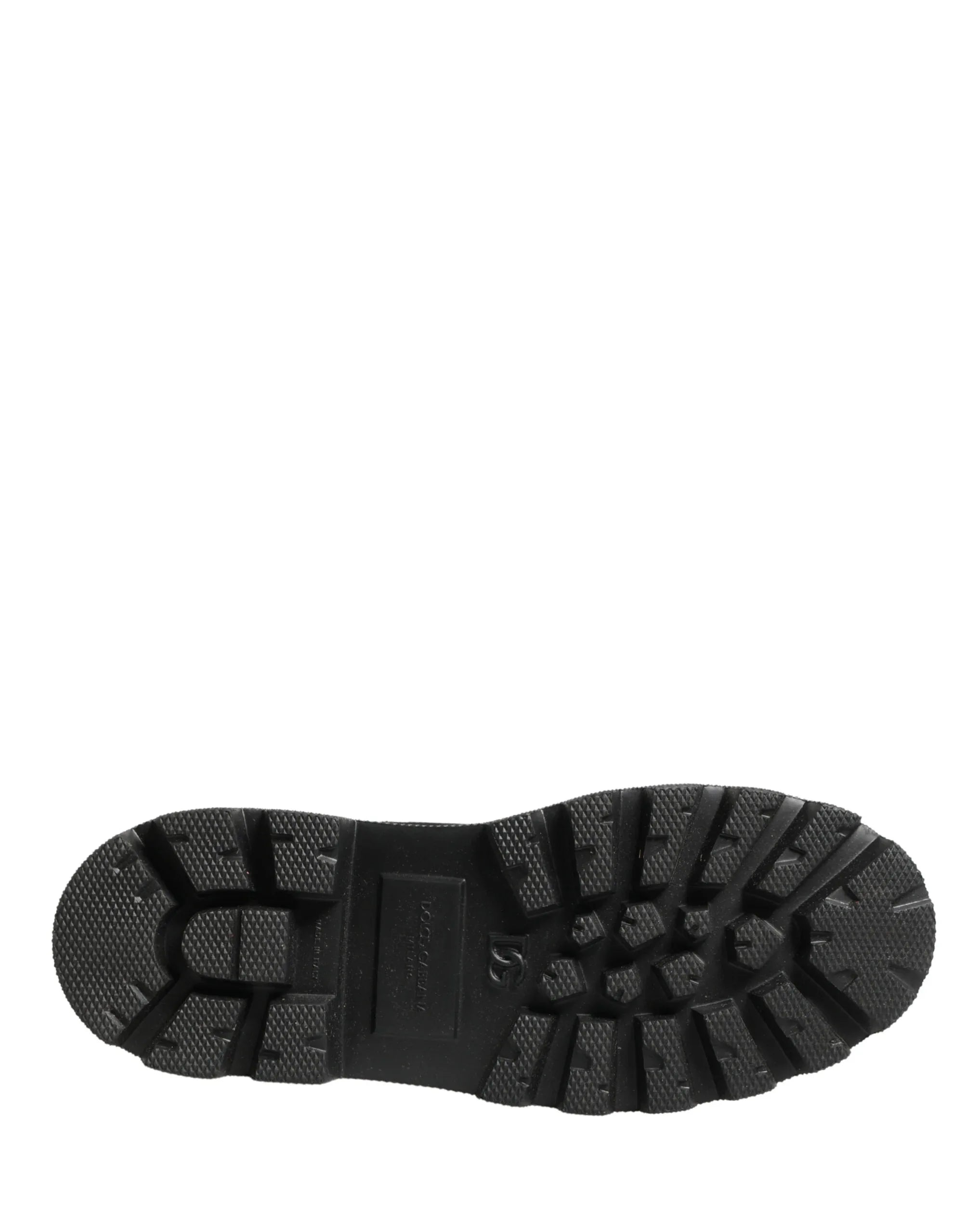 Dolce & Gabbana Black Leather Trek Sole Combat Boots Shoes - Zeiniez
