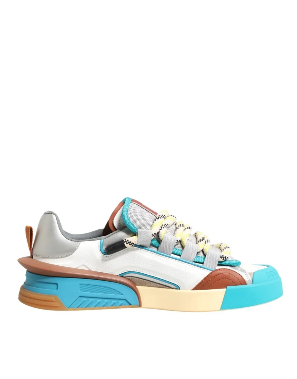 Dolce & Gabbana Multicolor Leather Low Top Sneakers Shoes - Zeiniez