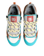 Dolce & Gabbana Multicolor Leather Low Top Sneakers Shoes - Zeiniez