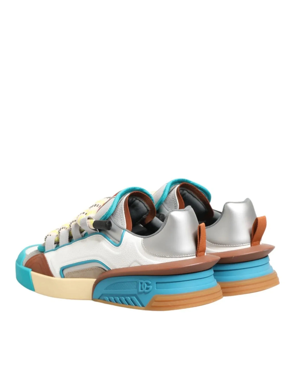 Dolce & Gabbana Multicolor Leather Low Top Sneakers Shoes - Zeiniez