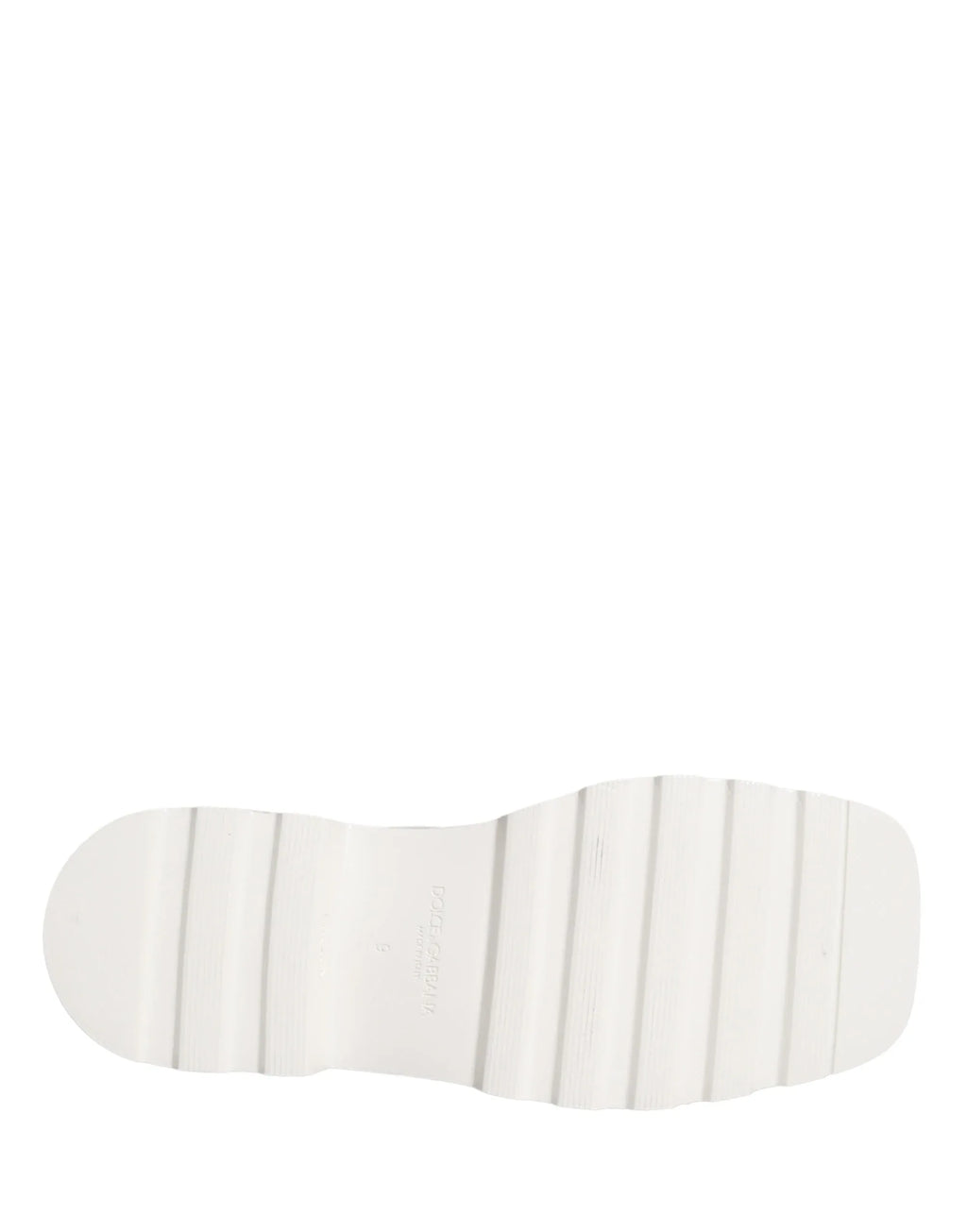 Dolce & Gabbana White Leather Chunky Sole Derby Shoes - Zeiniez