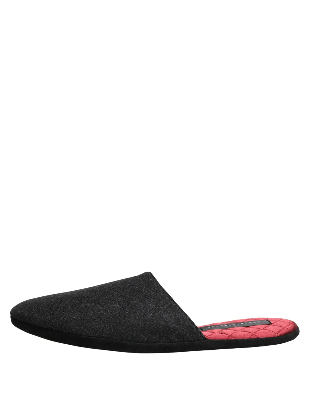 Dolce & Gabbana Anthracite Wool Cashmere Quilted Slippers Shoes - Zeiniez