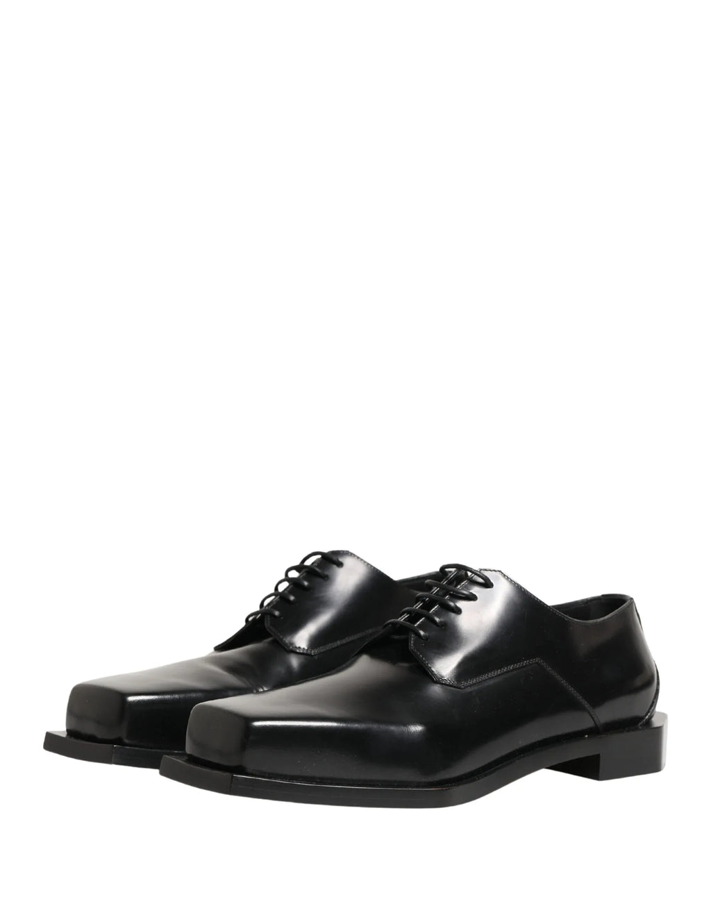 Dolce & Gabbana Black Matte Lace-Up Leather Dress Derby Shoes - Zeiniez