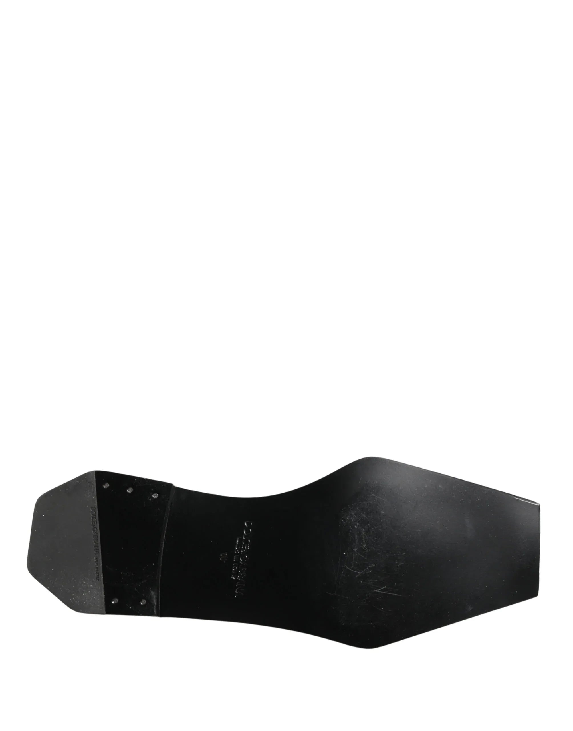 Dolce & Gabbana Black Matte Lace-Up Leather Dress Derby Shoes - Zeiniez