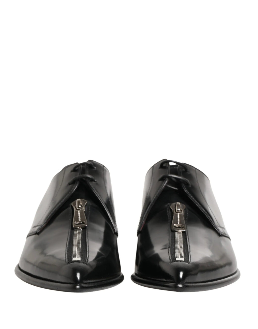 Dolce & Gabbana Men Black Lace-Up Leather Zip Dress Derby Shoes - Zeiniez