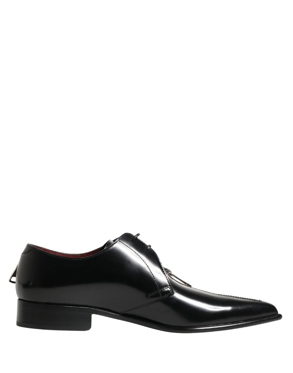 Dolce & Gabbana Men Black Lace-Up Leather Zip Dress Derby Shoes - Zeiniez