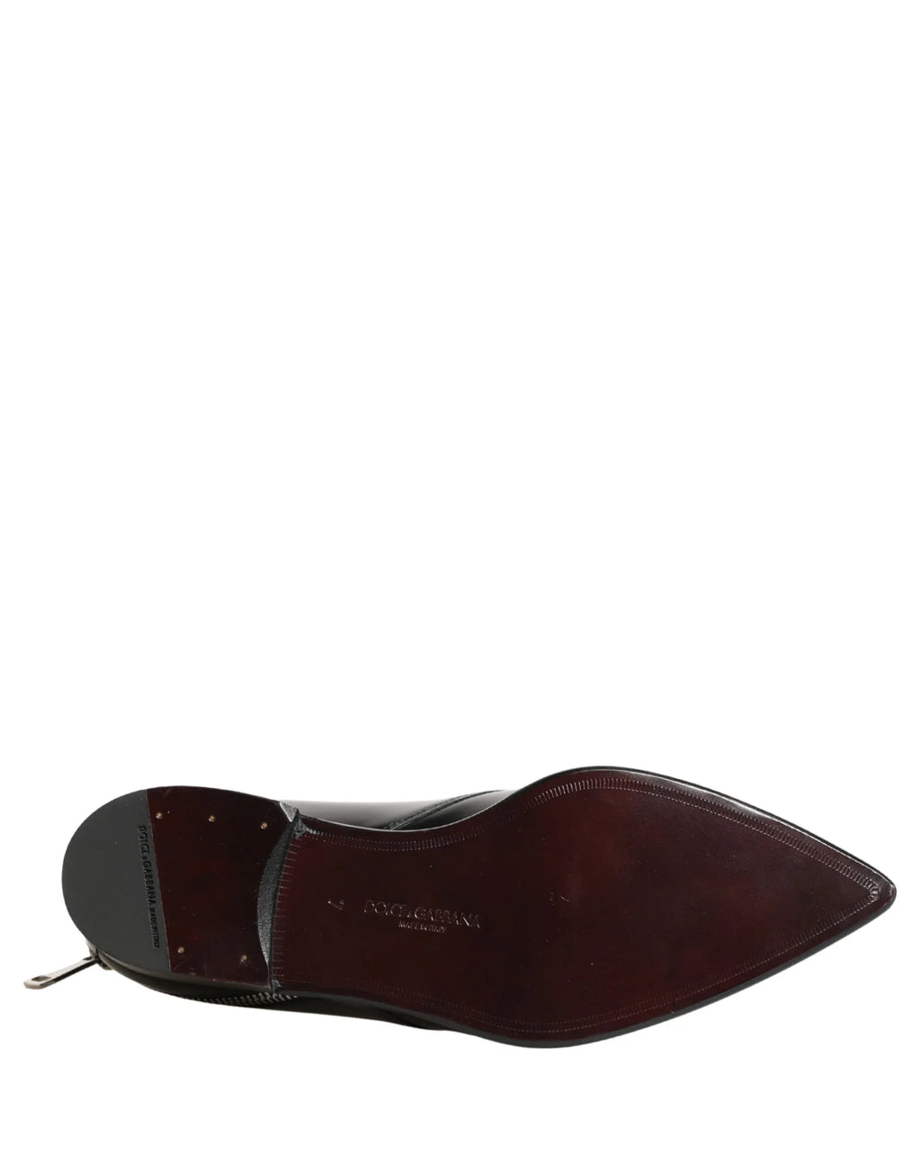 Dolce & Gabbana Men Black Lace-Up Leather Zip Dress Derby Shoes - Zeiniez