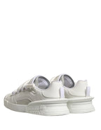 Dolce & Gabbana White Calfskin Leather Low Top Sneakers Shoes - Zeiniez