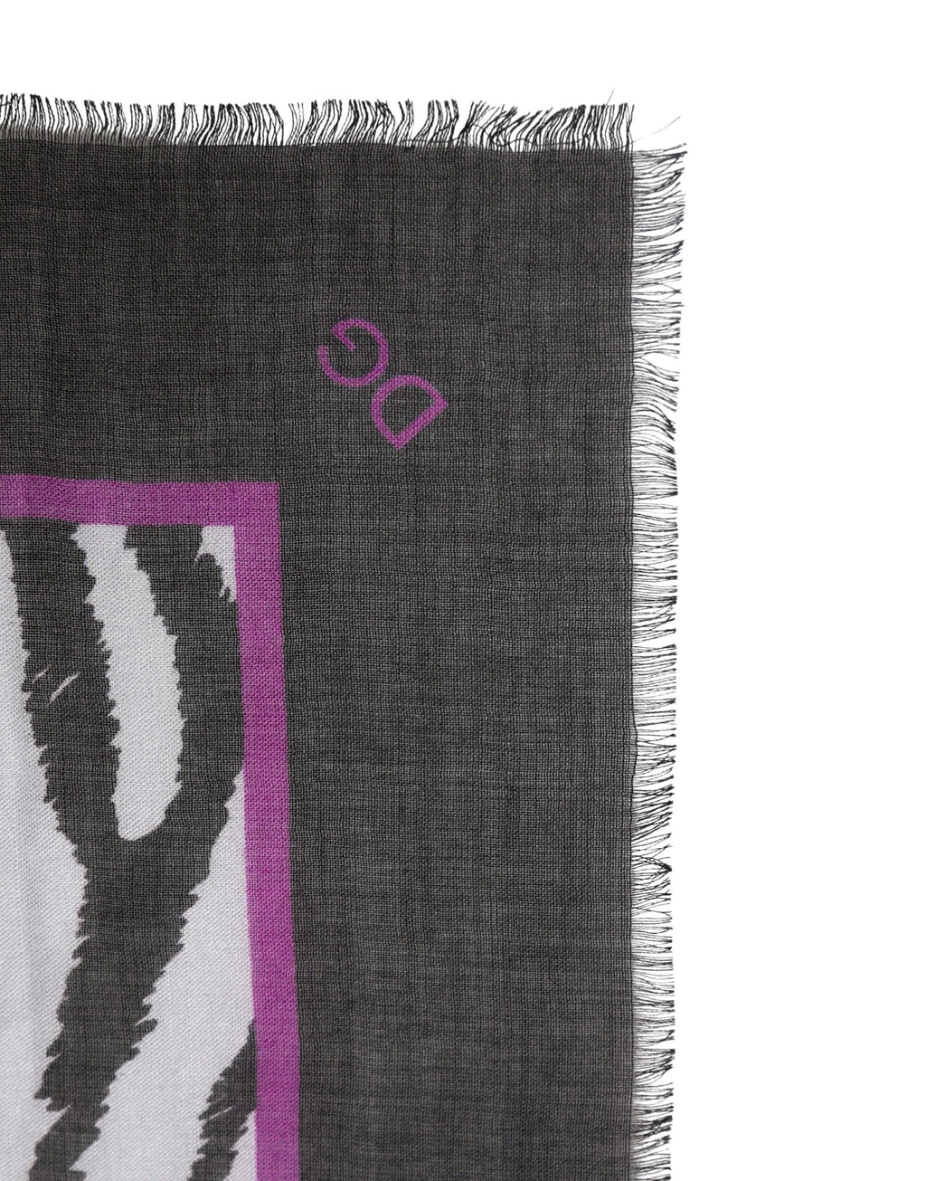 Dolce & Gabbana White Black Zebra Pattern Shawl 255cm x 132cm Men Scarf - Zeiniez