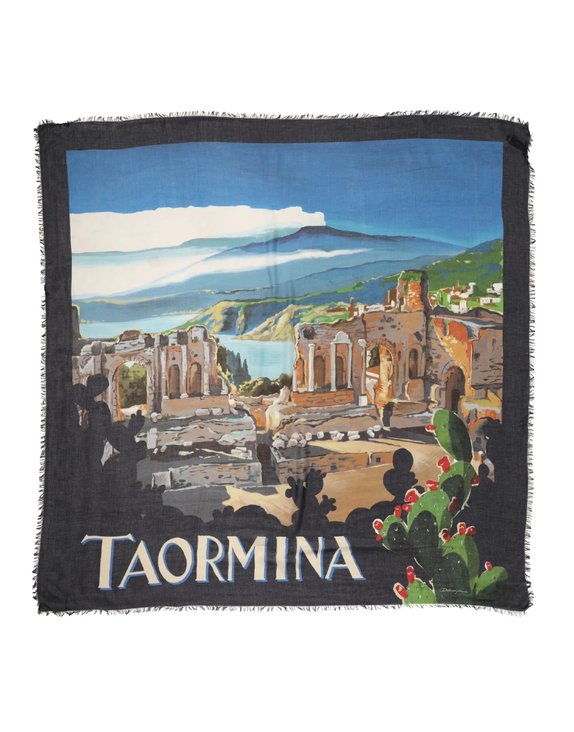 Dolce & Gabbana Multicolor Taormina Modal Shawl 130cm x 130cm Men Scarf - Zeiniez