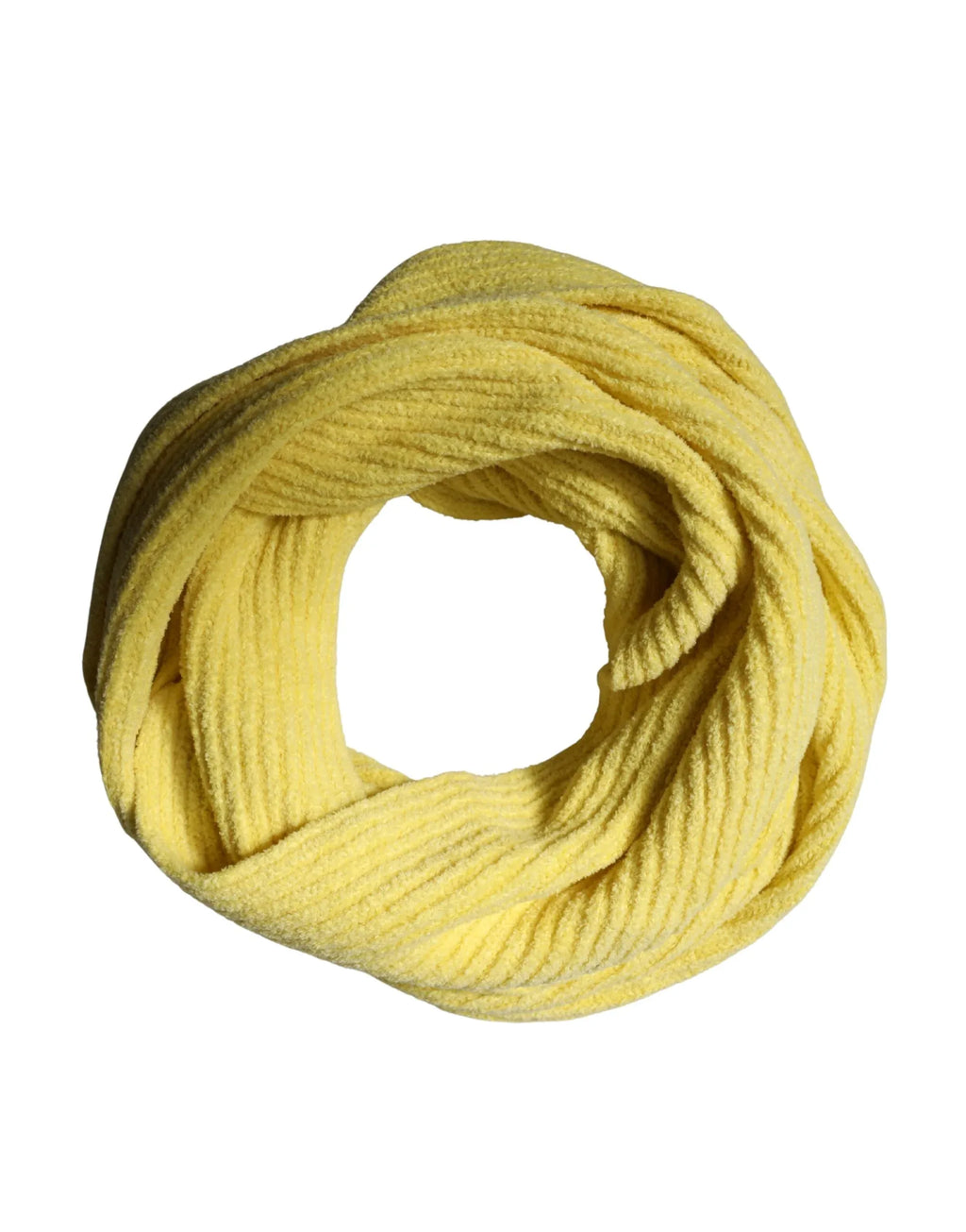 Dolce & Gabbana Yellow Cotton Knitted Neck Foulard 270cm x 31cm Men Scarf - Zeiniez