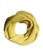Dolce & Gabbana Yellow Cotton Knitted Neck Foulard 270cm x 31cm Men Scarf - Zeiniez