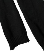 Dolce & Gabbana Black Wool Knitted Neck Foulard 259cm x 17cm Men Scarf - Zeiniez