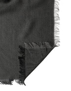 Dolce & Gabbana Black Modal Warmer Shawl Fringes 140cm x 134cm Men Scarf - Zeiniez