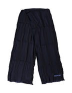 Dolce & Gabbana Dark Blue Wool Knit Unisex Wrap Fringe Shawl 170cm x 60cm Scarf - Zeiniez