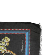Dolce & Gabbana Multicolor Grapes Print Wrap Shawl 196cm x 134cm Scarf - Zeiniez