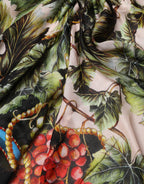 Dolce & Gabbana Multicolor Grapes Print Wrap Shawl 196cm x 134cm Scarf - Zeiniez
