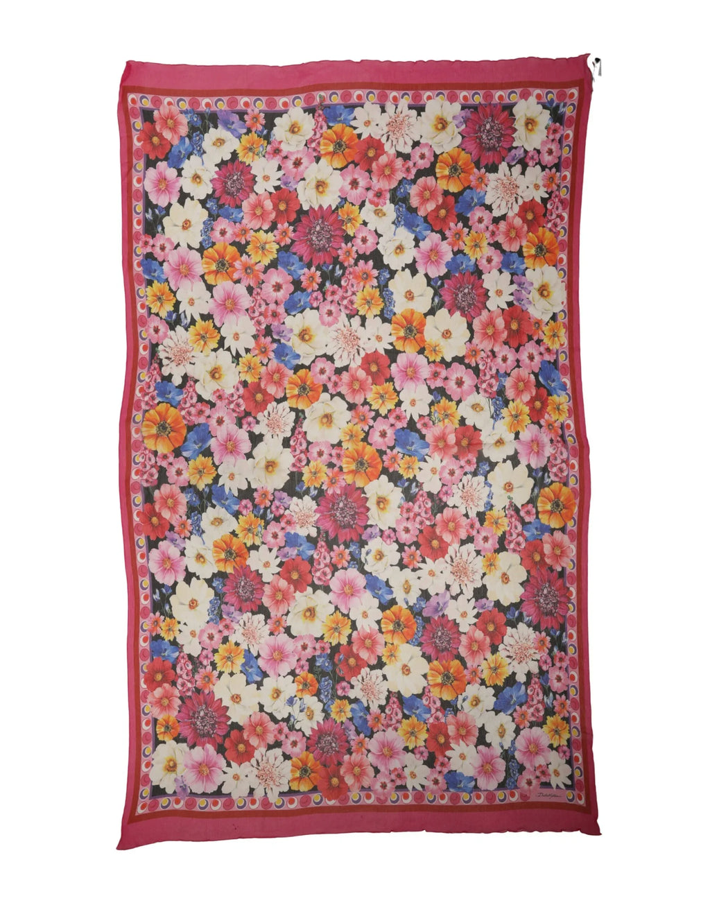 Dolce & Gabbana Multicolor Floral Print Shawl Stole 200cm x 120cm Scarf - Zeiniez