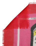 Dolce & Gabbana Pink DG Amore Print Neck Square Shawl 140cm x 140cm Scarf - Zeiniez