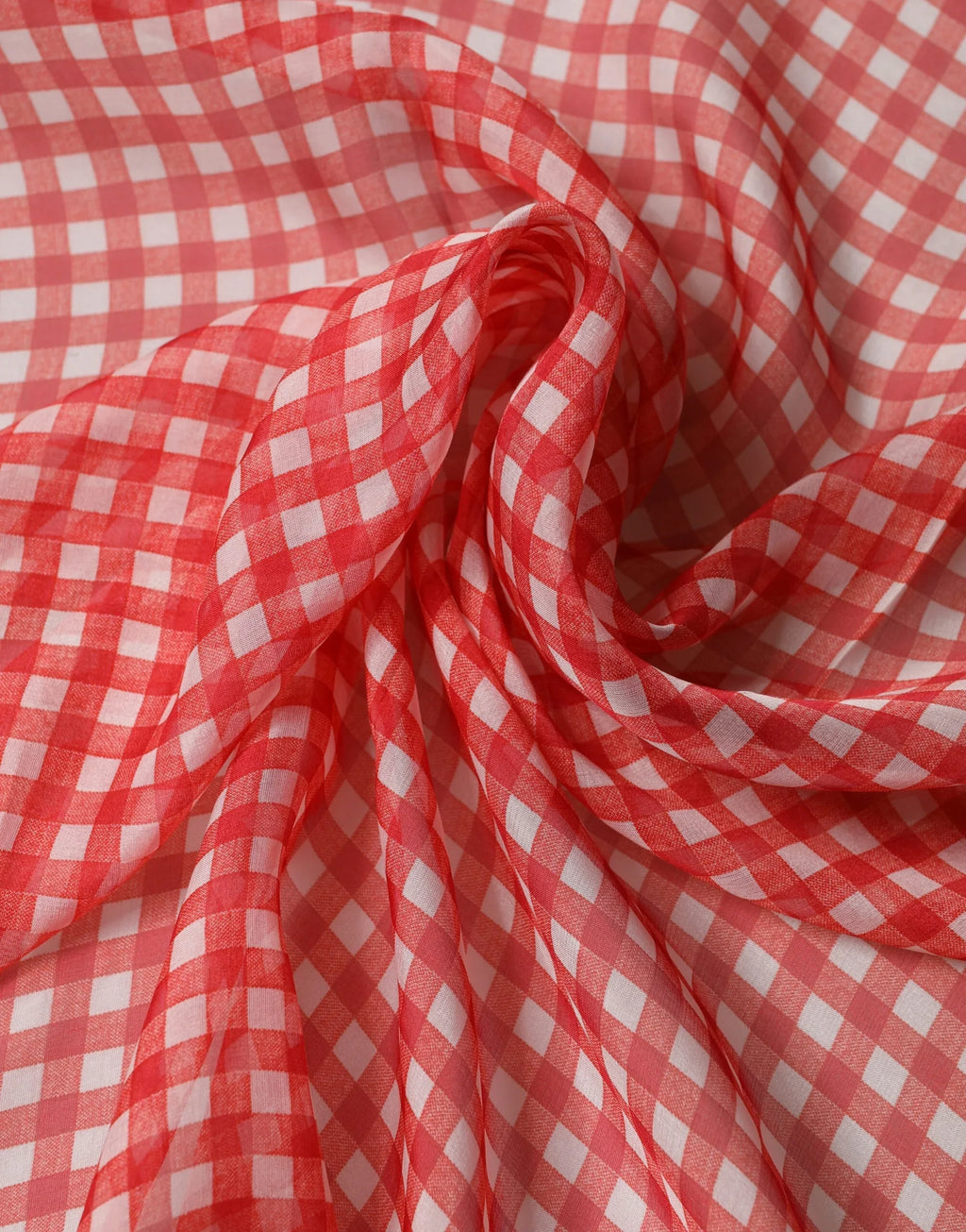 Dolce & Gabbana White Red Check Silk Wrap Foulard 140cm x 136cm Scarf - Zeiniez