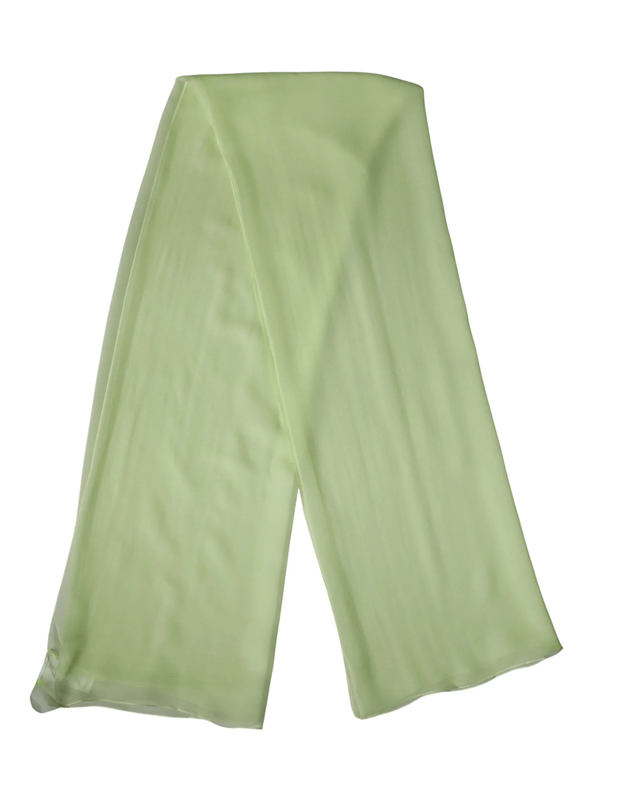 Dolce & Gabbana Light Green Silk Neck Wrap Stole 200cm x 134cm Scarf - Zeiniez