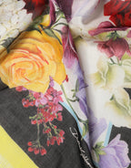 Dolce & Gabbana Multicolor Floral Square Stole 134.5cm x 134.5cm Scarf - Zeiniez