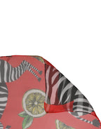 Dolce & Gabbana Red Zebra Print Silk Wrap Shawl Stole 200cm x 132cm Scarf - Zeiniez