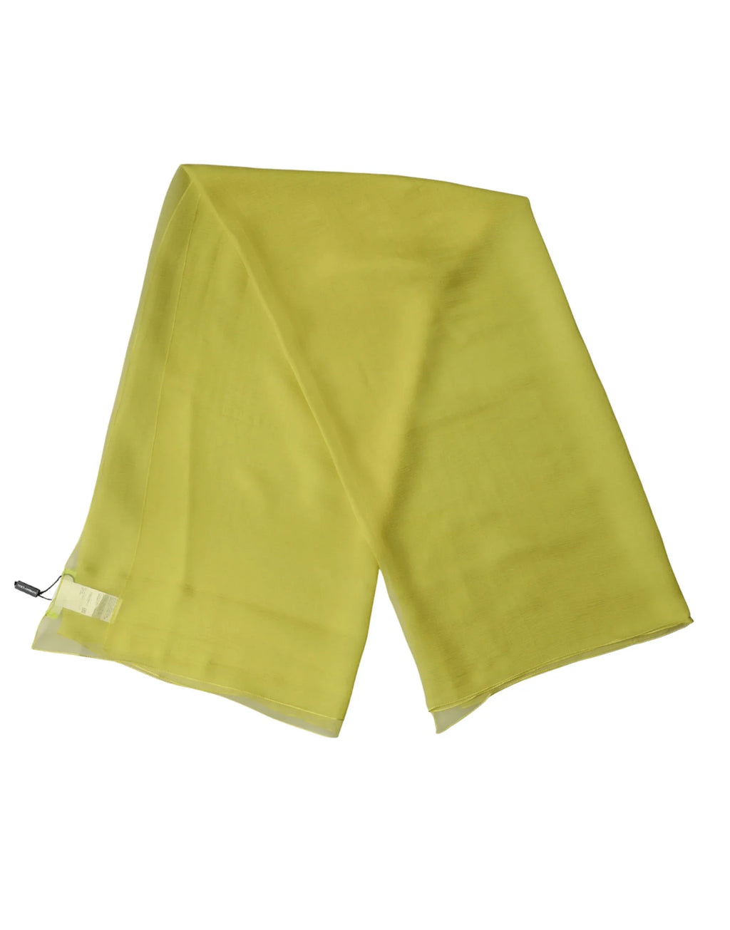 Dolce & Gabbana Yellow Silk Neck Wrap Shawl Foulard 120cm x 117cm Scarf - Zeiniez