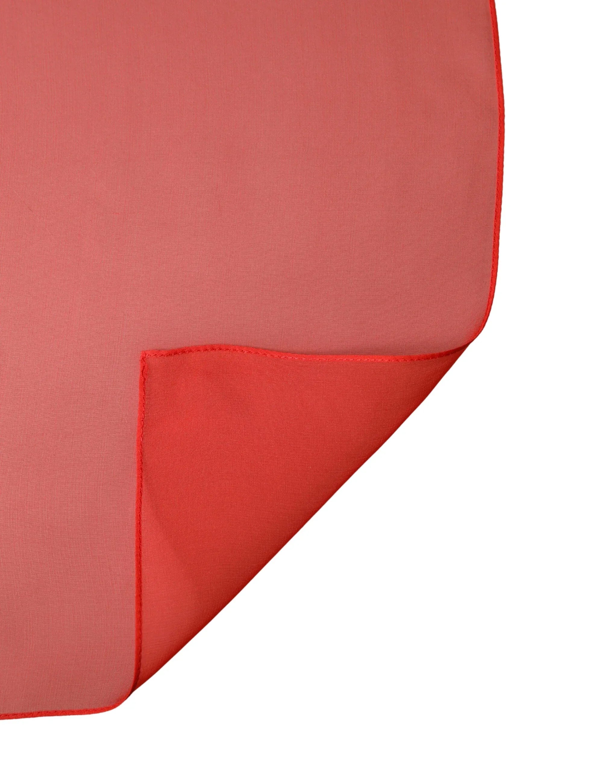 Dolce & Gabbana Red Silk Neck Wrap Shawl Foulard 133cm x 129cm Scarf - Zeiniez