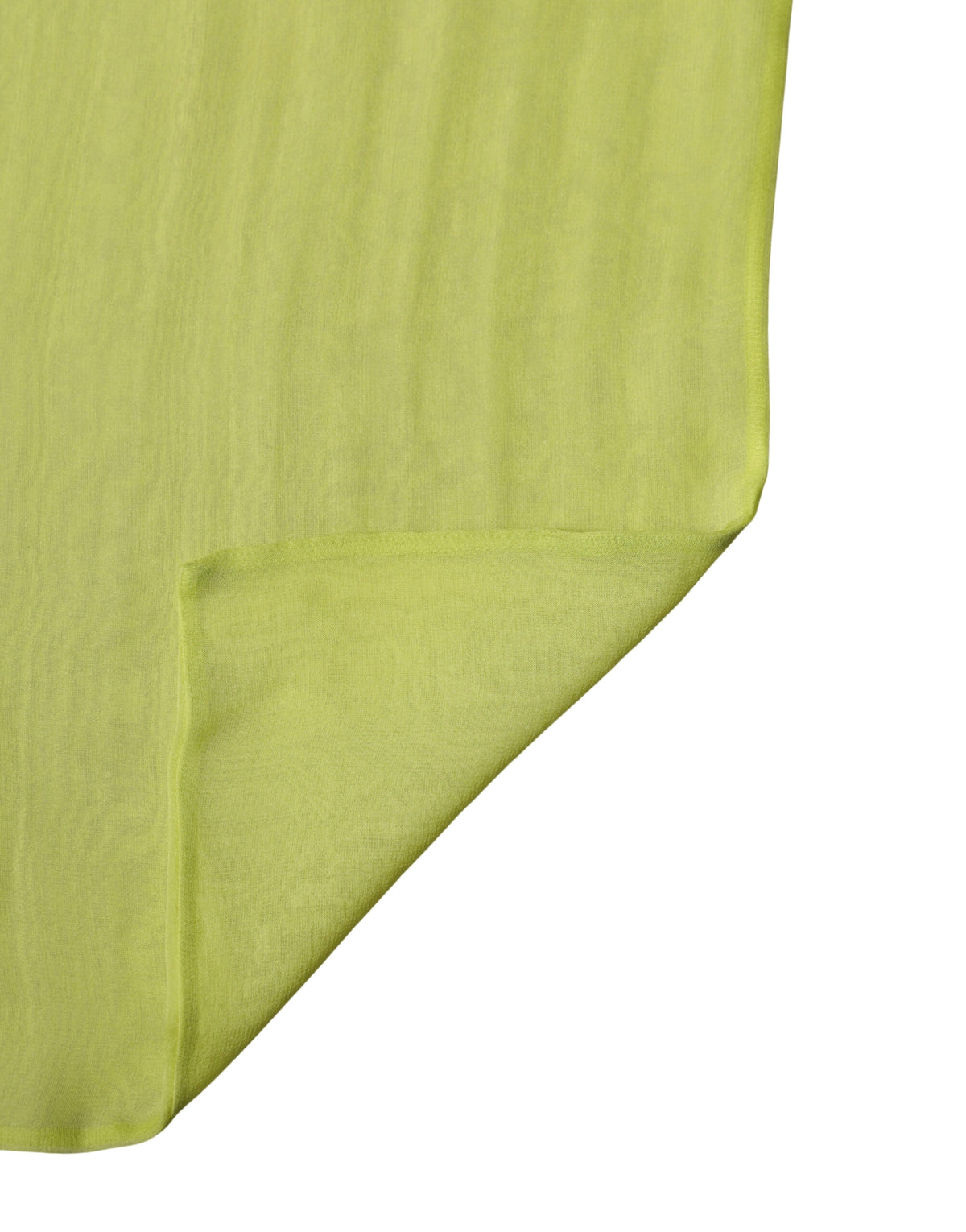 Dolce & Gabbana Yellow Green Silk Sash Foulard Stole 292cm x 19cm Scarf