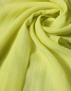 Dolce & Gabbana Yellow Green Silk Sash Foulard Stole 292cm x 19cm Scarf - Zeiniez