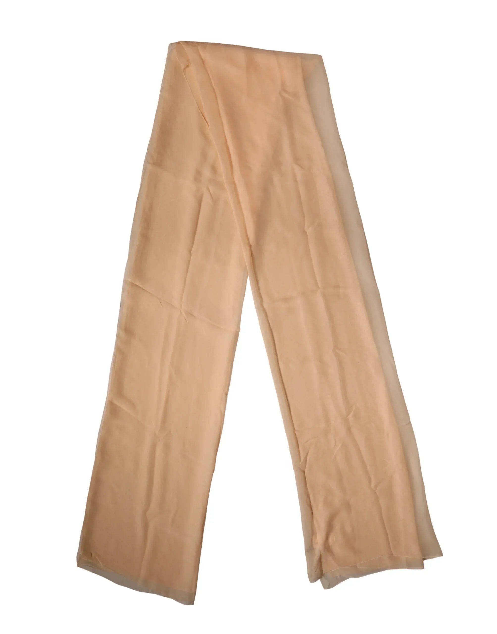 Dolce & Gabbana Beige Silk Neck Wrap Shawl Stole 272cm x 120cm Scarf - Zeiniez