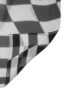 Dolce & Gabbana Black White Check Silk Wrap Foulard 133cm x 132cm Scarf - Zeiniez