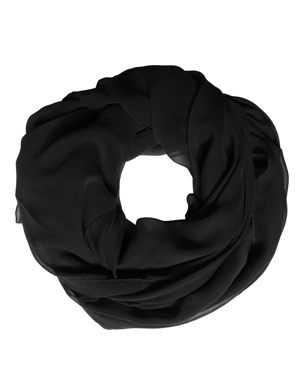 Dolce & Gabbana Black Silk Neck Wrap Shawl Stole 167cm x 126cm Scarf - Zeiniez