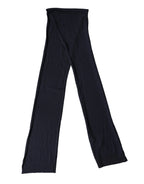 Dolce & Gabbana Black Wool Knitted Shawl Neck Wrap 200cm x 25cm Scarf - Zeiniez