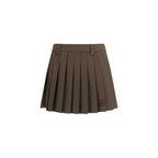 Miu Miu Brown Cotton Mini Skirt - Zeiniez