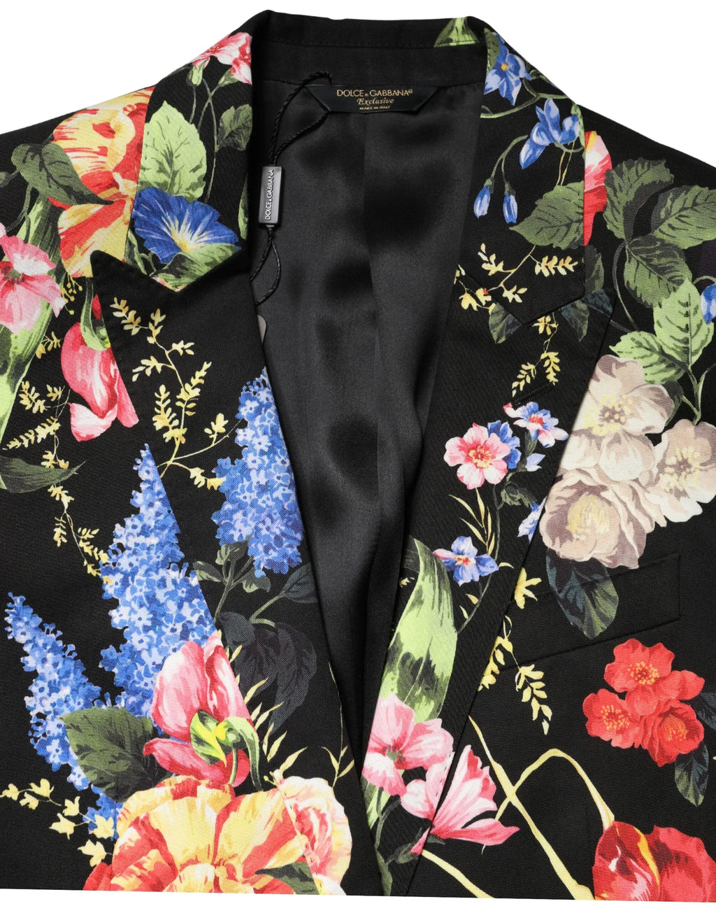 Dolce & Gabbana Black Floral Single Breasted MARTINI 2 Piece Suit - Zeiniez