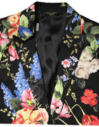 Dolce & Gabbana Black Floral Single Breasted MARTINI 2 Piece Suit - Zeiniez
