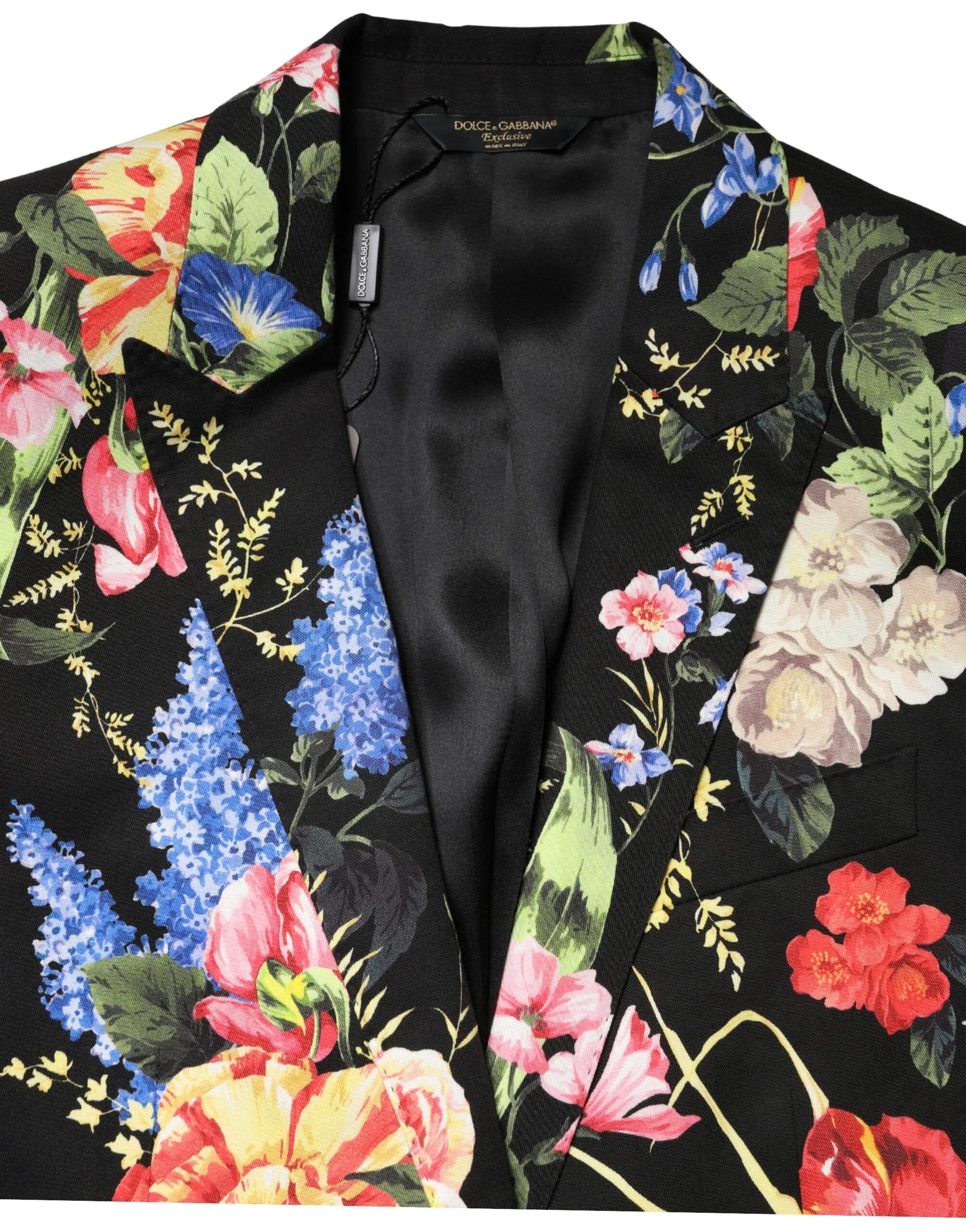 Dolce & Gabbana Black Floral Single Breasted MARTINI 2 Piece Suit - Zeiniez