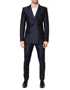 Dolce & Gabbana Dark Blue Double Breasted SICILIA 2 PC Suit - Zeiniez