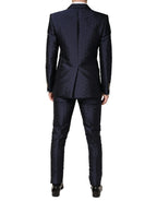 Dolce & Gabbana Dark Blue Double Breasted SICILIA 2 PC Suit - Zeiniez