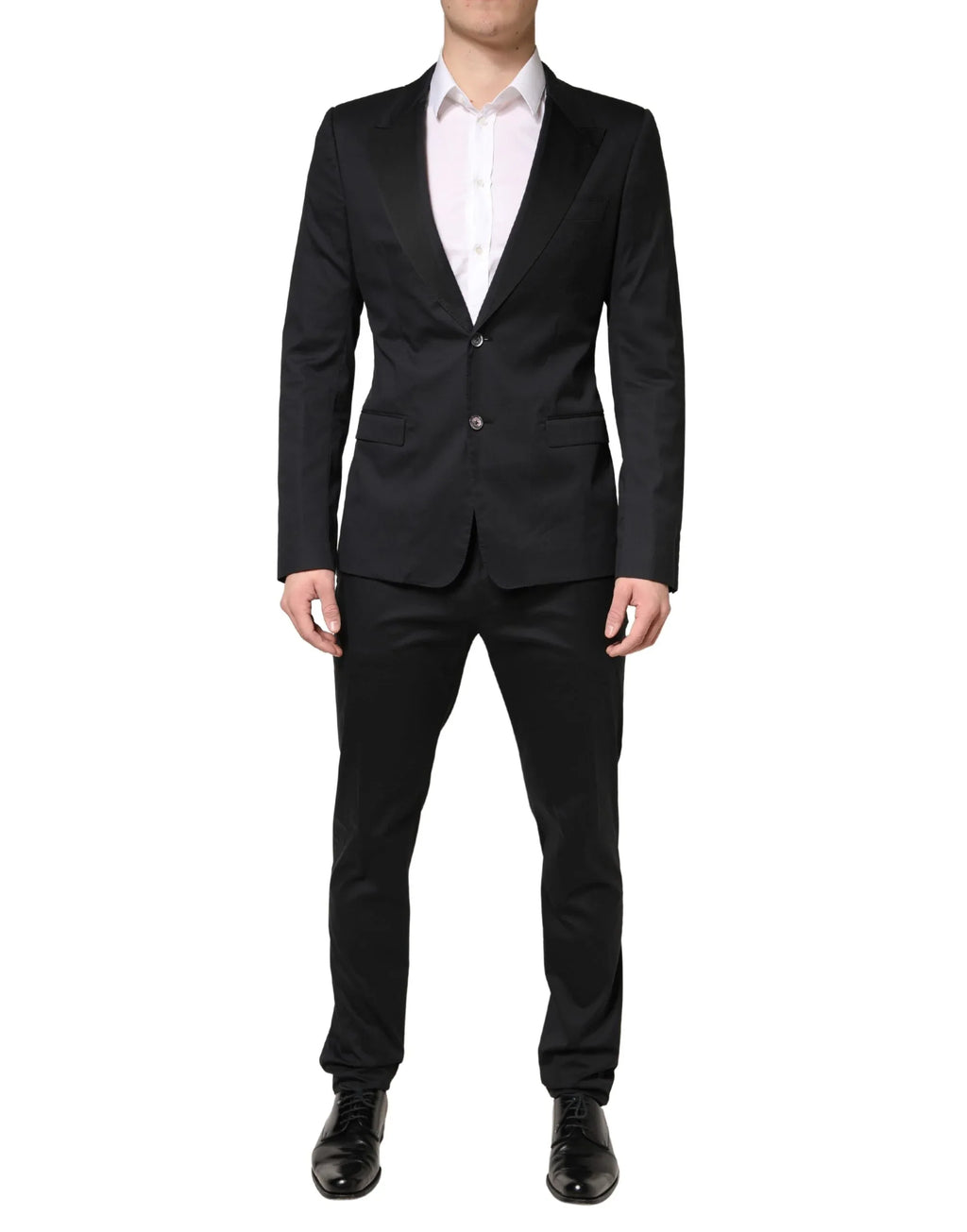 Dolce & Gabbana Black Cotton Single Breasted 2 Piece Suit - Zeiniez