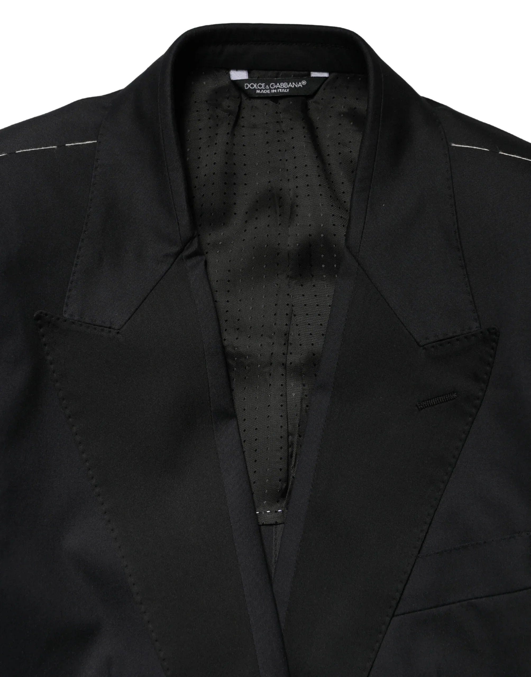 Dolce & Gabbana Black Cotton Single Breasted 2 Piece Suit - Zeiniez